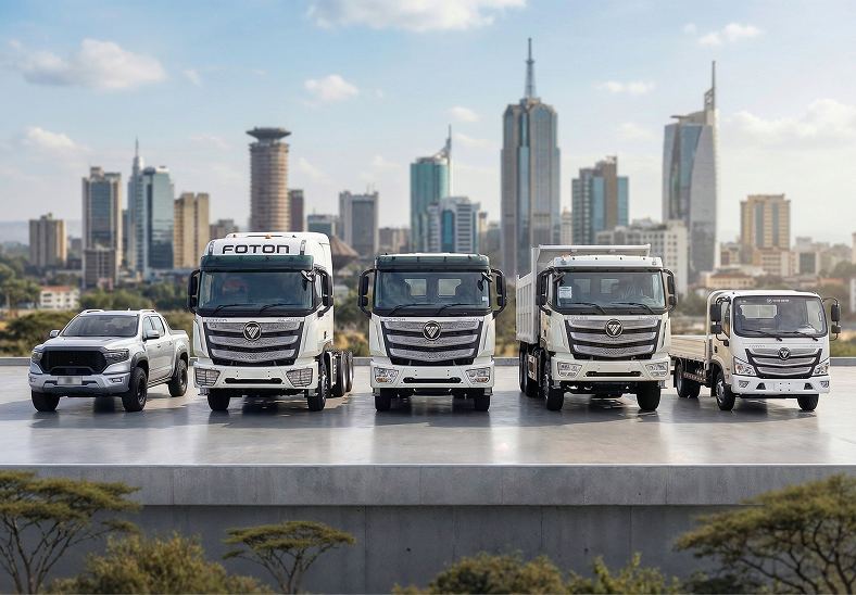 Foton commercial vehicles - tractors, tippers and pickups for East Africa